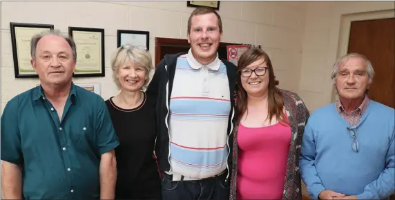  ??  ?? Peter, Margaret and Scott Kiernan with Leanne Ruth and Bernard Glynn at Sunday’s open day in Drogheda Men’s Shed.