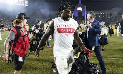  ??  ?? Charges against Tyreek Hill were declined this week. Photograph: Kelvin Kuo/AP