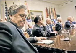  ??  ?? Invisible man: Steve Bannon’s mistakes earned him isolation from the prez.