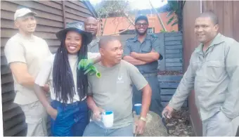  ?? Photos: Supplied ?? SANParks’ Wilderness team about to start work at Cancer SA.