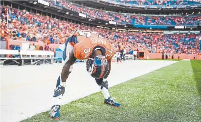  ?? AAron Ontiveroz,The Denver Post ?? Broncos safety Will Parks hangs his head on the sideline after Sunday’s 26-24 loss to Jacksonvil­le at Empower Field at Mile High.