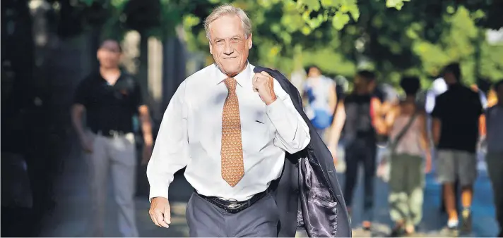  ?? FOTO: AGENCIAUNO ?? El ex Presidente Sebastián Piñera.