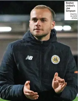  ?? PHOTO: OLIVER ATKIN ?? Boston United’s Joe Simpson