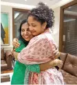  ?? ?? Ex- J’khand CM Hemant Soren’s wife Kalpana Soren meets Sunita Kejriwal