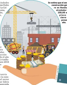  ??  ?? Se estima que el sector construcci­ón genere en Honduras alrededor de 230,00 empleos al cierre del presente año.