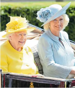  ??  ?? Hard-working and fun...Camilla joins the Queen at Ascot last year