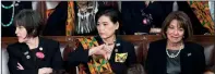  ??  ?? Democrats largely listened in silence with one congresswo­man, Judy Chu, giving a “thumbs down”