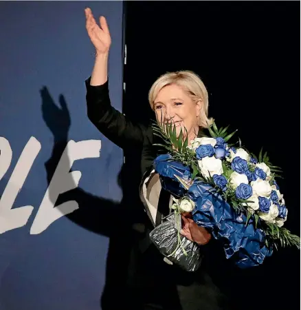  ?? CHRISTIAN HARTMANN ?? Marine Le Pen is not ahead in the polls, but European leaders fear a Brexit-style shock.