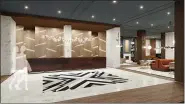  ?? MEDIANEWS GROUP FILE PHOTO ?? This file photo shows the lobby of the Alloy King of Prussia, a DoubleTree by Hilton. The hotel is one of the properties featured on Montco 360, the Valley Forge Tourism and Convention Board’s revamped virtual tour site.