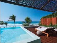  ?? (W Punta de Mita via AP/Valentina Seriat) ?? This image shows an oceanfront view at a pool at the W Punta de Mita resort in Naya, Mexico.