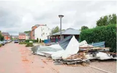  ?? — AFP ?? A picture taken on Saturday in Bascharage shows the damages after a tornado ripped across the southern part of Luxembourg.