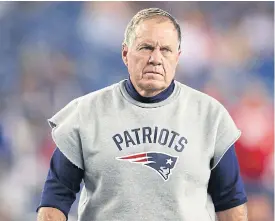  ??  ?? Patriots head coach Bill Belichick.