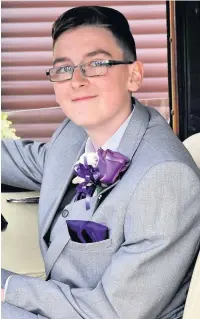  ??  ?? ●●Joshua Connolly-Teale, 16, died while on a camping trip