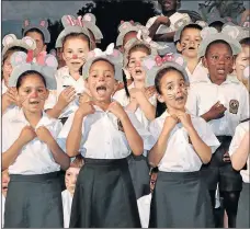  ??  ?? COME TO OUR SCHOOL: Knysna Primary school recently held its Grade 1 open day where pupils put on a great display for potential pupils