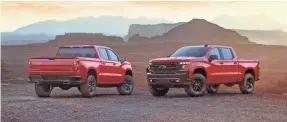  ??  ?? Chevrolet stuck with steel instead of aluminum when it came to its popular Silverado pickup. GENERAL MOTORS VIA AP