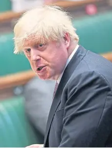  ??  ?? CLIMATE SUMMIT: Prime Minister Boris Johnson.