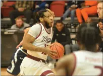  ?? KYLE FRANKO — TRENTONIAN FILE PHOTO ?? Rider’s Zahrion Blue had six points and seven rebounds as part of a bench unit that helped turn Friday’s win over Marist around.