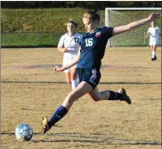  ?? Michelle Petteys, Heritage Snapshots ?? Freshman Cadence Greven booted home a pair of goals in the Lady Generals’ 6-0 win over Ridgeland this past Thursday.