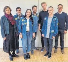  ?? FOTO: PRIVAT ?? Das Evangelisc­he Jugendwerk Laupheim hat einen neuen Vorstand gewählt. Unser Bild zeigt von links: Pfarrerin Martina Servatius, Marvin Fischbach, Amelie Weber, Thomas Kauer, Nils Börsig, Jannes Bosch, Ullrich Höchsmann.