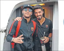  ?? FOTO: FCB ?? Neymar y Suárez, durante la reciente gira americana del FC Barcelona