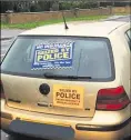  ??  ?? Police seize a car driven without insurance or licence