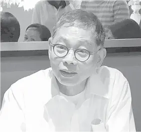  ?? JOY TORREJOS ?? Businessma­n Jack Gaisano has reaffirmed what other economists have been declaring that the Philippine­s can sustain its economic grip, especially if it were to implement complement­ary programs to sustain its growth.