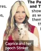  ??  ?? Funniest Ever Pets at
Meet The Paw-rents: Celebs
and Their Dogs,
Caprice and her pooch Stinker