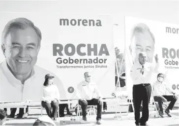  ?? JORGE COTA. ?? >La mañana de ayer, Rocha Moya presidió un evento en la ciudad.