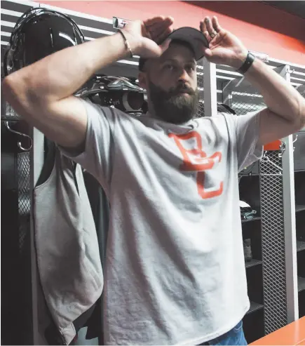  ?? CP PHOTO ?? B.C. Lions quarterbac­k Mike Reilly attends a media availabili­ty at the teams training facility in Surrey on May 14. Mike Reilly may be the biggest name added to the B.C. Lions roster this off-season, but the marquee quarterbac­k is just one piece in a wave of change for the club.