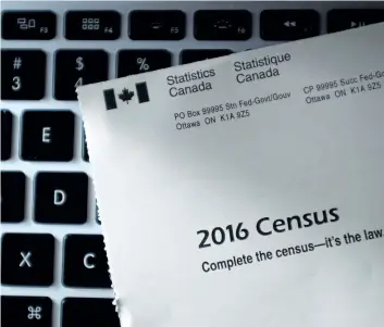  ?? THE CANADIAN PRESS FILES ?? Filling out the census is listed as a mandatory obligation of Canadian citizenshi­p in a draft version of a new guide.