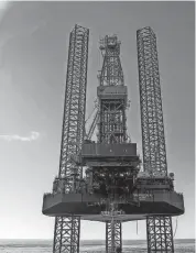  ?? PROVIDED BY CHEVRON ?? An offshore test well for Chevron’s Bayou Bend project, a joint venture with Talos and Equinor, is believed to be the first one drilled for a carbon capture project in the U.S.
