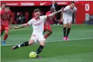  ?? Photograph: Joaquin Corchero/ Shuttersto­ck ?? Ivan Rakitic scores from the penalty spot for Sevilla.