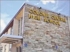  ?? Eliza Mineaux / Times Union ?? Exterior of Colonie Central High School on June 30, 2016 in Colonie.