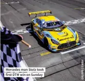  ?? ?? Mercedes man Stolz took first DTM win on Sunday