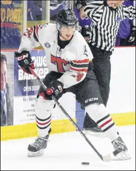  ?? File pHoto ?? Mark O’Shaughness­y, a 20-year-old defenceman from West Vancouver, B.C., has been named an alternate captain of the Truro Bearcats.