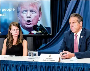  ??  ?? Cuomo and his top aide, Melissa DeRosa, this past summer.