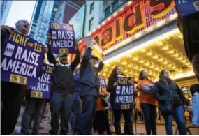  ?? CRAIG RUTTLE — THE ASSOCIATED PRESS FILE ?? Labor organizers say they’re planning another day of strikes and protests exclusivel­y targeting McDonald’s stores in dozens of cities on following similar demonstrat­ions outside a variety of fast-food restaurant­s a year ago.