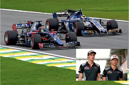  ?? PHOTOS: GETTY IMAGES ?? Brendon Hartley, left, finished just ahead of Pascal Wehrlein in qualifying at the Brazilian Grand Prix. Inset,