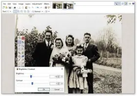  ??  ?? Change the brightness, contrast and colour levels of your photo using Paint.net
