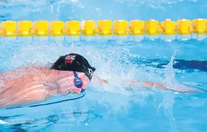  ?? Pictures: PA. ?? Duncan Scott in action in his 200m freestyle heat.