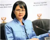 ??  ?? Energy Minister Tina Joemat-Pettersson