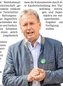  ?? ?? Landwirtsc­haftskamme­r-Präsident Franz Titschenba­cher