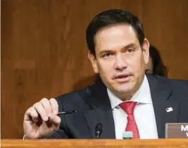  ?? DREW ANGERER Getty Images, file ?? As Florida’s senior senator, Sen. Marco Rubio, R, wields tremendous power over who becomes a federal judge in Florida because he has the authority under Senate rules to allow or block a nominee from going through a confirmati­on hearing.