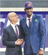  ?? KEVIN HAGEN/ AP ?? As expected, the Suns took Arizona’s Deandre Ayton with the first pick in the NBA Draft.