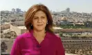  ?? The veteran Al-Jazeera TV journalist Shireen Abu Aqleh during one of her reports from Jerusalem. Photograph: Al Jazeera/ AFP/Getty Images ??