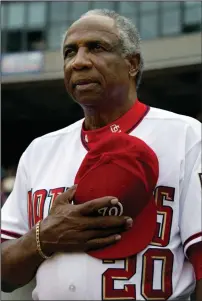  ?? Jonathan Newton/The Washington Post ?? Frank Robinson, a Baseball Hall of Famer and groundbrea­king figure as both player and manager, died Thursday at 83.