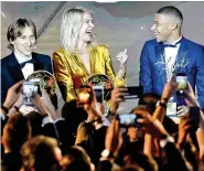  ?? PHOTO: TWITTER ?? (L-R): Luka Modric , Hegerberg and Kylian Mbappé.