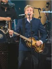  ?? CHRISTOPHE­R SMITH/INVISION ?? Paul Mccartney performs Thursday at Metlife Stadium in New Jersey.