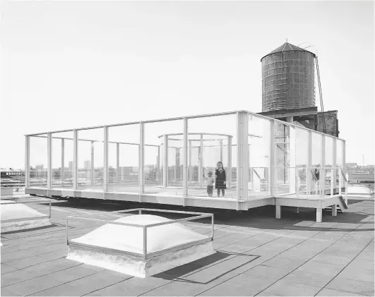  ??  ?? 2. Rooftop Urban Park Project, 1981–91, Dan Graham (b. 1942), installed on the roof of the Dia Center for the Arts at 548 West 22nd Street in Chelsea, New York