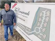  ?? Brian Gioiele/Hearst Connecticu­t Media ?? Shelton resident Ben Perry at the site The Crossroads, a 55 and older active adult community off Long Hill Cross Road.